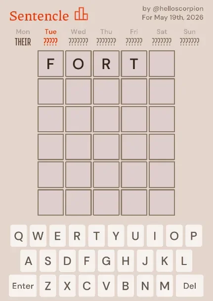 Sentencle: Sentence Wordle game screenshot 1
