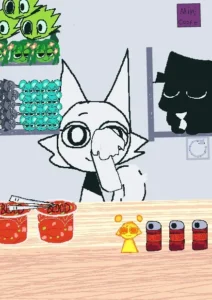 Wenda Sprunki Mukbang game screenshot 1