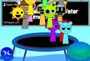 AY In Don't Fall Off The Trampoline! but Sprunkies game screenshot 1