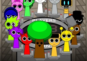 AY in Tick Drop! Sprunki But Mr Sun Is Angry Level 2 game screenshot 2