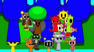 AY in Squish Sprunki! 32 Players game cover
