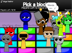 AY in Block Party! Sprunki but Oren never falls and gets eliminated game screenshot 3
