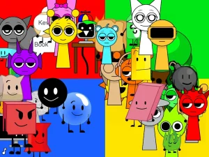 AY In Four Corners Deluxe! (Sprunki VS Bfdi) game screenshot 2