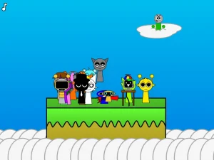 AY in Metal Ball 3: Madness On The Sky! but Sprunkies game screenshot 1