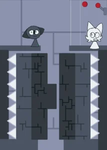 Save Gray from Spikes with Wenda and Black game screenshot 2