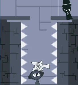 Save Gray from Spikes with Wenda and Black game screenshot 3