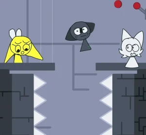 Sprunki, but save GRAY from SPIKES?! game screenshot 3