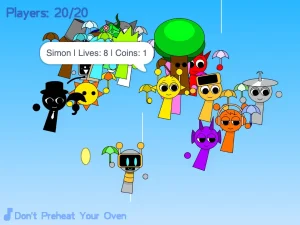 AY in Fall n' Collect! Sprunki but Oren doesn't get hurt game screenshot 2