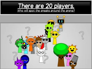AY in Spot the Sneak! Sprunkies but Oren never gets sent away as the sneak game screenshot 1