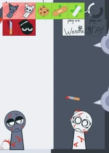 Sprunki Wenda & Gray Ragdoll Playground game screenshot 1