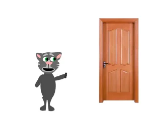 Talking Tom Opinion on Doors game screenshot 2