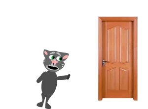 Talking Tom Opinion on Doors game screenshot 3
