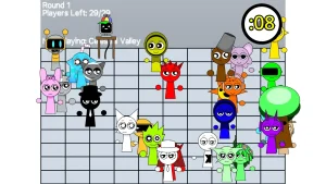 AY in Dodge the Bombs! 29-Player Sprunki Showdown game screenshot 1