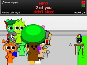 AY in Sprunki: Red Light, Green Light with Laci game screenshot 2