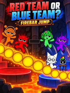 AY in Sprunkie Firebar Jump! Do you choose Red Team or Blue Team? game cover