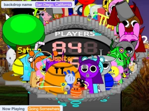 AY in Tick Drop! but there are a lots of backgrounds game screenshot 2