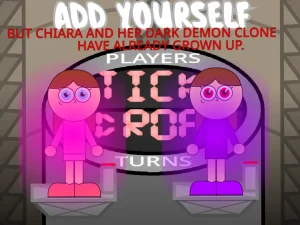 AY in Tick Drop! Chiara and Dark Demon Chiara game screenshot 1
