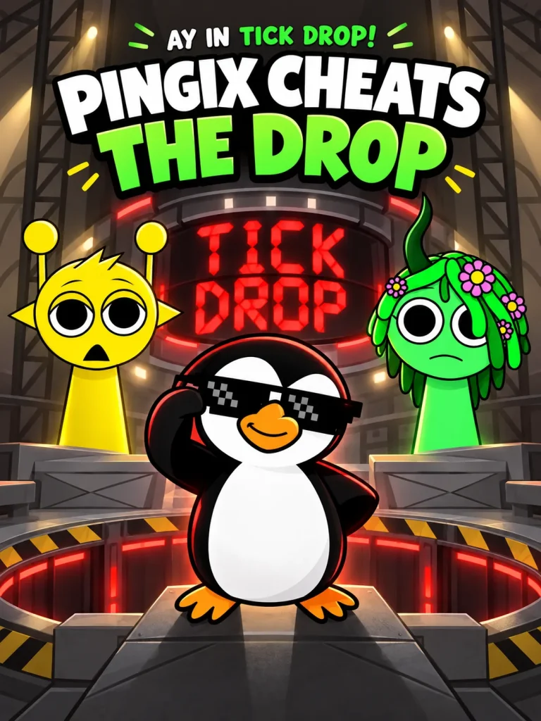 AY in Tick Drop! Sprunkies but Pingix is the cheater