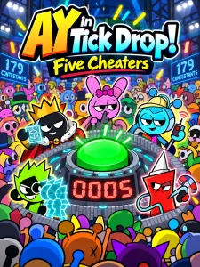 AY in Tick Drop! with five cheaters game cover