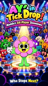 AY in Tick Drop! Maddie’s 84-Player Showdown game cover