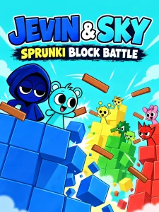 Jevin & Sky: Sprunki Block Battle game cover