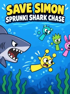 Save Simon: Sprunki Shark Chase game cover