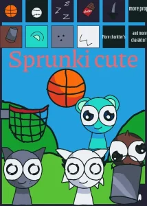 Sprunki Cute: Sky's Cuteville Sandbox game screenshot 1