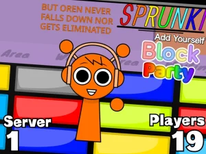 AY in Block Party! but Sprunki: Oren Never Falls game screenshot 1