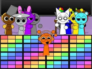 AY in Block Party! but Sprunki: Oren Never Falls game screenshot 3