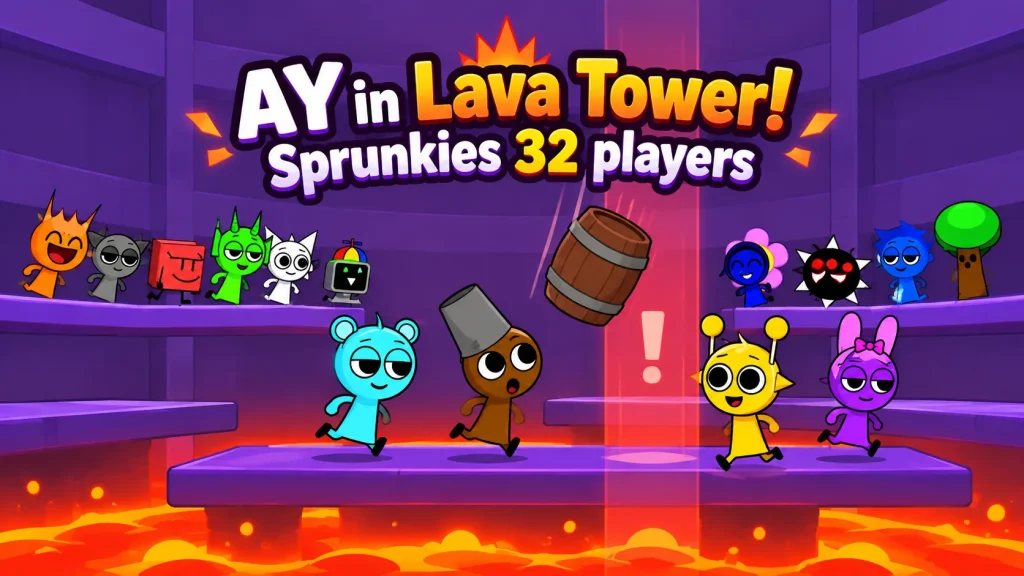AY in Lava Tower! Sprunkies 32 players