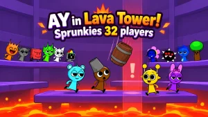 AY in Lava Tower! Sprunkies 32 players game cover