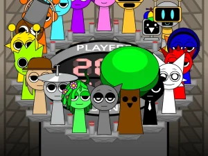 AY in Tick Drop! Sprunki but Mr sun's eye is glitched screenshot