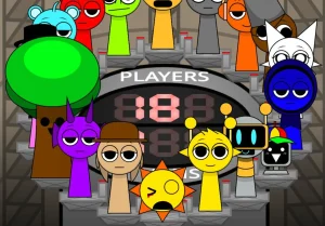 AY in Tick Drop! Sprunki but Mr sun's eye is glitched screenshot