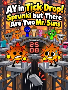 AY in Tick Drop! Sprunki but There Are Two Mr. Suns game cover