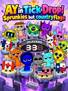 AY in Tick Drop! Sprunkies but countryflags game cover