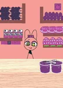 Feed Pinki: Purple Snacks game screenshot 1