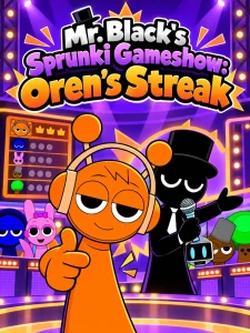 Mr. Black's Sprunki Gameshow: Oren's Streak game cover