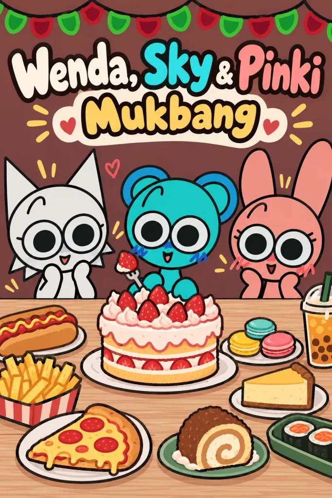 Wenda, Sky & Pinki Mukbang